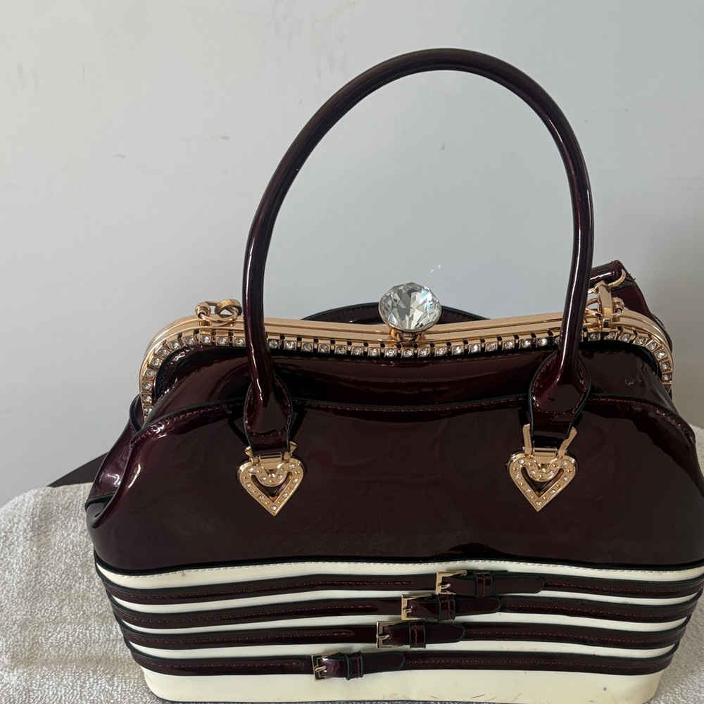 Burgundy purse